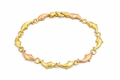 14K DELICATE DOLPHINS BRACELETE – 7" – JY Jewelry Wholesale