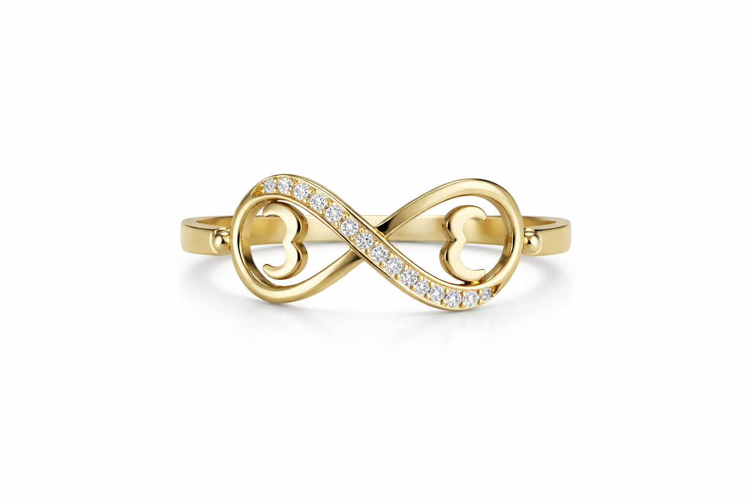 10K TWO HEART CZ DETAIL RING – JY Jewelry Wholesale