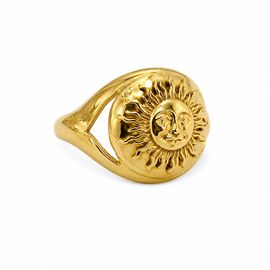 10K ROUND SUN DETAIL RING – 9 – JY Jewelry Wholesale