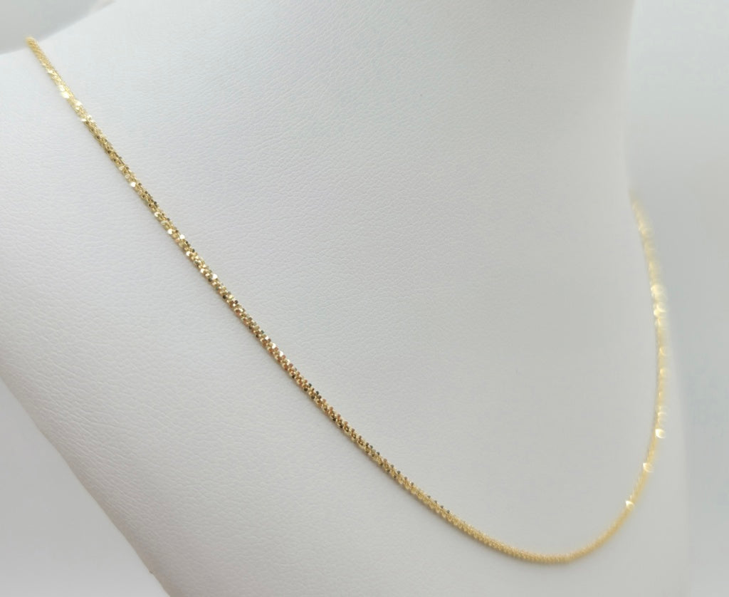 10K SHINY WHEAT CHAIN – 1MM 20" – JY Jewelry Wholesale