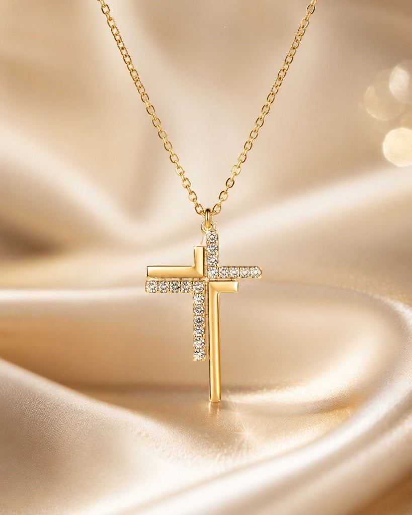14K DIAMOND CROSS PENDANT – SMALL – JY Jewelry Wholesale
