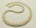 10K DEGRADING BYZENTINE NECKLACE – 18" 14MM – JY Jewelry Wholesale