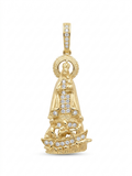 10K LARGE YELLOW GOLD CZ CARIDAD PENDANT – LARGE – JY Jewelry Wholesale
