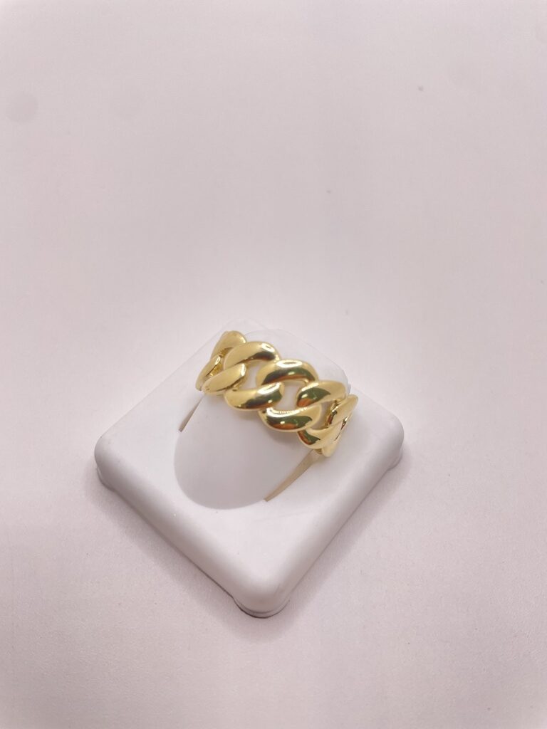 10K MODERN PLAIN LINK STYLE RING – 10.5 – JY Jewelry Wholesale