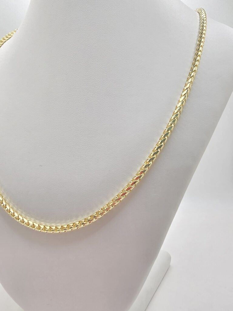 14K SOLID FRANCO CHAIN – 24" 3MM – JY Jewelry Wholesale