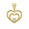 10K STONE DETAIL HEART SILHOUETTE PENDANT – JY Jewelry Wholesale