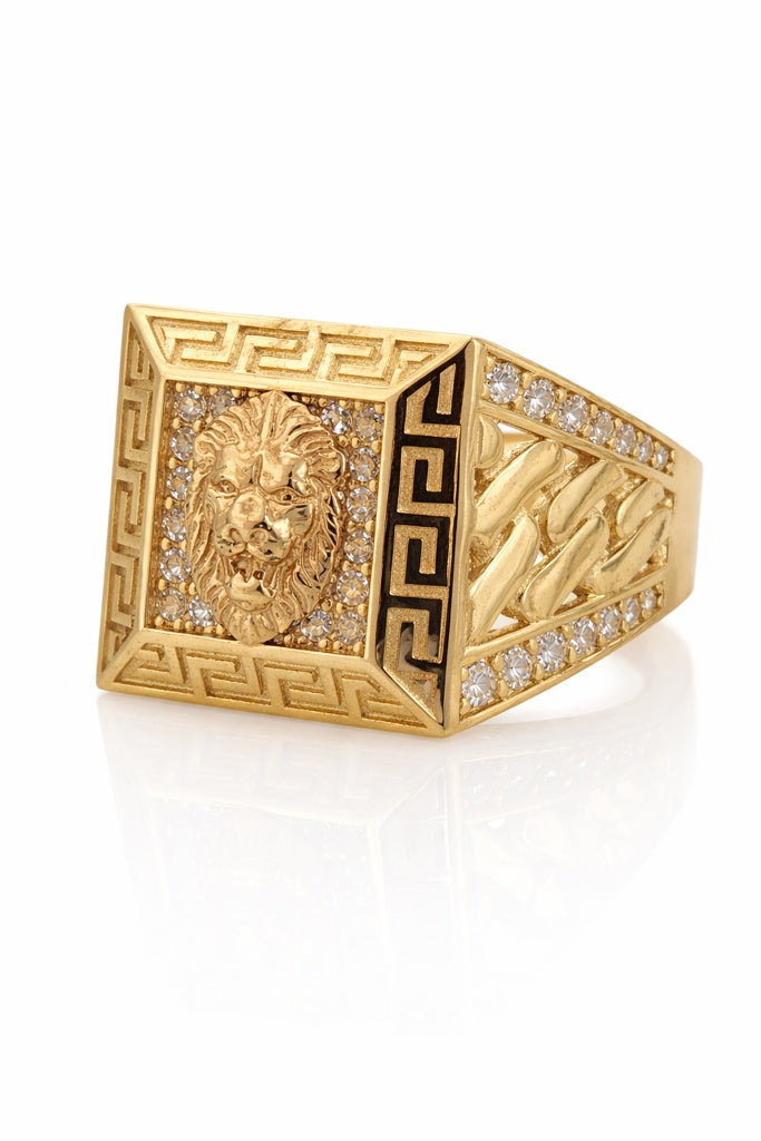 14K SQUARE LION FACE RING – 10.5/12 – JY Jewelry Wholesale